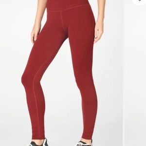 Umbria red Fabletics sculpt knit leggings size small NWT